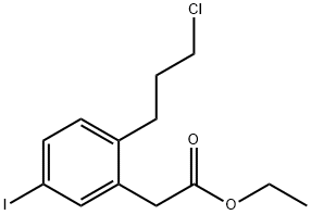 Ethyl 2-(3-chloropropyl)-5-iodophenylacetate Structural