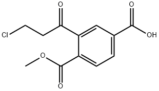 Methyl 4-carboxy-2-(3-chloropropanoyl)benzoate Structural
