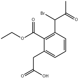 Ethyl 2-(1-bromo-2-oxopropyl)-6-(carboxymethyl)benzoate Structural
