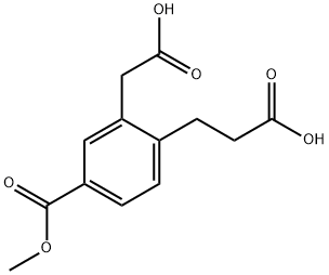 Methyl 4-(2-carboxyethyl)-3-(carboxymethyl)benzoate Structural