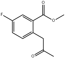 Methyl 5-fluoro-2-(2-oxopropyl)benzoate Structural