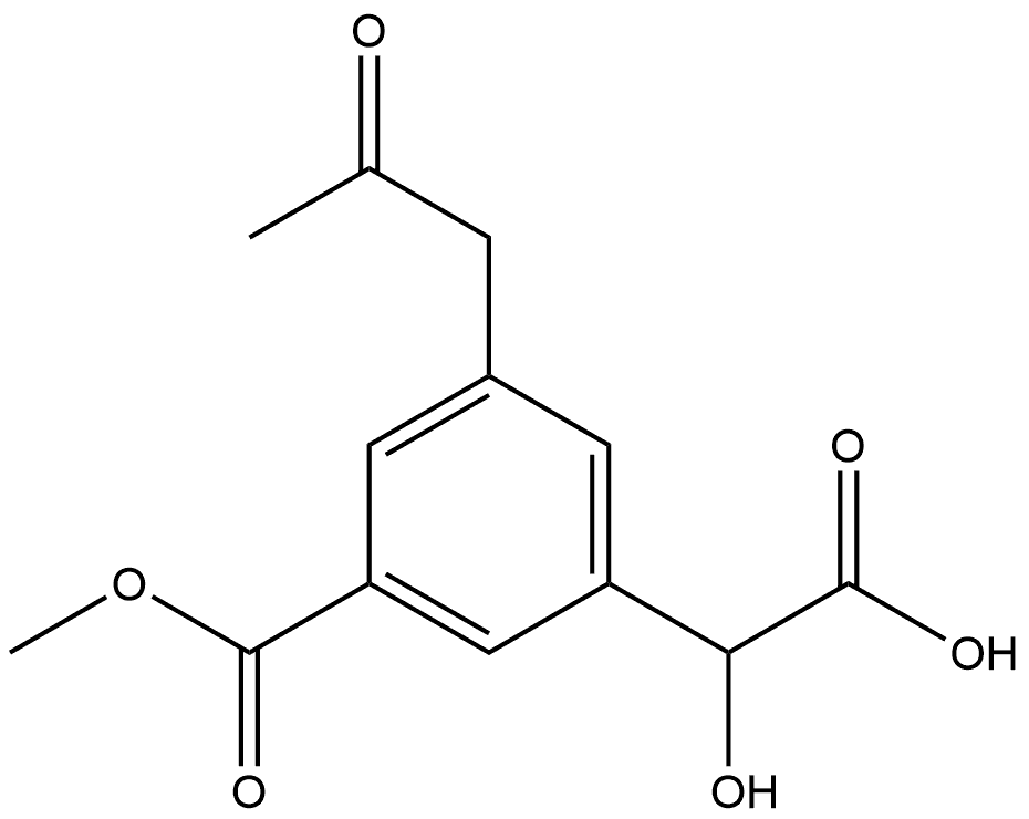 Methyl 3-(carboxy(hydroxy)methyl)-5-(2-oxopropyl)benzoate Structural