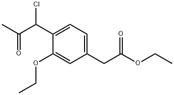 Ethyl 4-(1-chloro-2-oxopropyl)-3-ethoxyphenylacetate Structural
