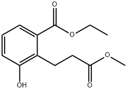 Ethyl 3-hydroxy-2-(3-methoxy-3-oxopropyl)benzoate Structural
