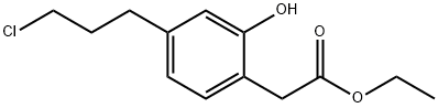 Ethyl 4-(3-chloropropyl)-2-hydroxyphenylacetate Structural