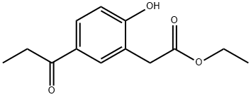 Ethyl 2-hydroxy-5-propionylphenylacetate Structural
