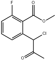 Methyl 2-(1-chloro-2-oxopropyl)-6-fluorobenzoate Structural