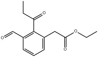 Ethyl 3-formyl-2-propionylphenylacetate Structural