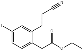 Ethyl 2-(2-cyanoethyl)-4-fluorophenylacetate Structural