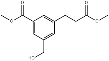 Methyl 3-(hydroxymethyl)-5-(3-methoxy-3-oxopropyl)benzoate Structural