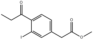 Methyl 3-iodo-4-propionylphenylacetate Structural
