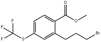 Methyl 2-(3-bromopropyl)-4-(trifluoromethylthio)benzoate Structural
