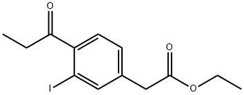 Ethyl 3-iodo-4-propionylphenylacetate Structural