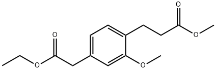 Ethyl 3-methoxy-4-(3-methoxy-3-oxopropyl)phenylacetate Structural