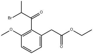 Ethyl 2-(2-bromopropanoyl)-3-methoxyphenylacetate Structural