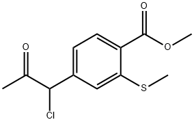 Methyl 4-(1-chloro-2-oxopropyl)-2-(methylthio)benzoate Structural