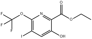Ethyl 3-hydroxy-5-iodo-6-(trifluoromethoxy)pyridine-2-carboxylate Structural