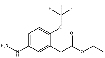 Ethyl 5-hydrazinyl-2-(trifluoromethoxy)phenylacetate Structural