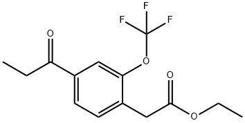 Ethyl 4-propionyl-2-(trifluoromethoxy)phenylacetate Structural
