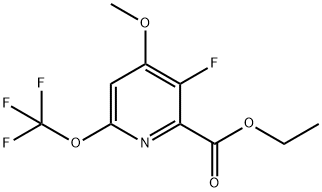 Ethyl 3-fluoro-4-methoxy-6-(trifluoromethoxy)pyridine-2-carboxylate Structural