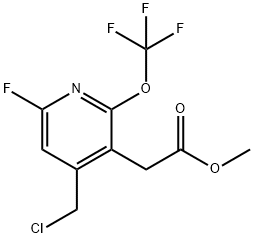 Methyl 4-(chloromethyl)-6-fluoro-2-(trifluoromethoxy)pyridine-3-acetate Structural