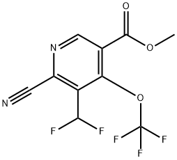 Methyl 2-cyano-3-(difluoromethyl)-4-(trifluoromethoxy)pyridine-5-carboxylate Structural