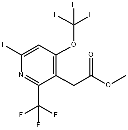 Methyl 6-fluoro-4-(trifluoromethoxy)-2-(trifluoromethyl)pyridine-3-acetate