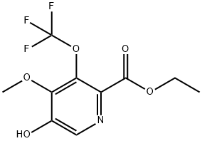 Ethyl 5-hydroxy-4-methoxy-3-(trifluoromethoxy)pyridine-2-carboxylate Structural