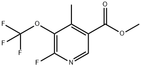Methyl 2-fluoro-4-methyl-3-(trifluoromethoxy)pyridine-5-carboxylate Structural
