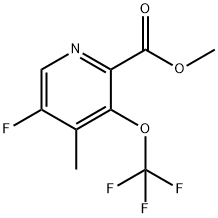 Methyl 5-fluoro-4-methyl-3-(trifluoromethoxy)pyridine-2-carboxylate Structural