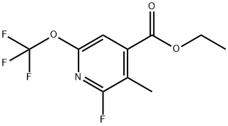 Ethyl 2-fluoro-3-methyl-6-(trifluoromethoxy)pyridine-4-carboxylate Structural