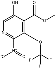 Methyl 5-hydroxy-2-nitro-3-(trifluoromethoxy)pyridine-4-carboxylate Structural