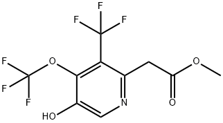 Methyl 5-hydroxy-4-(trifluoromethoxy)-3-(trifluoromethyl)pyridine-2-acetate Structural