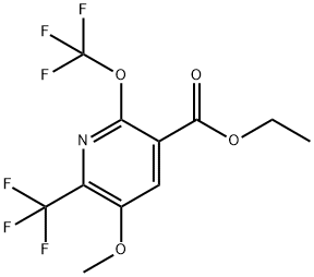 Ethyl 3-methoxy-6-(trifluoromethoxy)-2-(trifluoromethyl)pyridine-5-carboxylate Structural