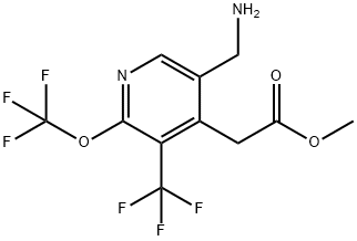 Methyl 5-(aminomethyl)-2-(trifluoromethoxy)-3-(trifluoromethyl)pyridine-4-acetate Structural