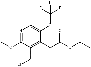 Ethyl 3-(chloromethyl)-2-methoxy-5-(trifluoromethoxy)pyridine-4-acetate Structural