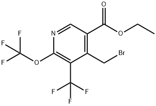 Ethyl 4-(bromomethyl)-2-(trifluoromethoxy)-3-(trifluoromethyl)pyridine-5-carboxylate Structural