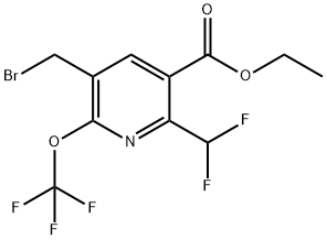 Ethyl 3-(bromomethyl)-6-(difluoromethyl)-2-(trifluoromethoxy)pyridine-5-carboxylate Structural