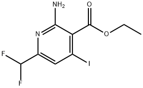 Ethyl 2-amino-6-(difluoromethyl)-4-iodopyridine-3-carboxylate Structural