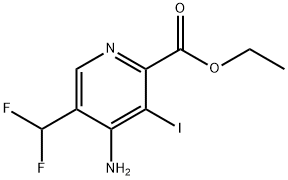 Ethyl 4-amino-5-(difluoromethyl)-3-iodopyridine-2-carboxylate Structural