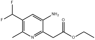 Ethyl 3-amino-5-(difluoromethyl)-6-methylpyridine-2-acetate Structural