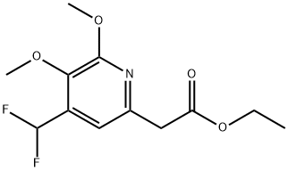 Ethyl 4-(difluoromethyl)-2,3-dimethoxypyridine-6-acetate Structural