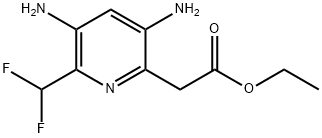 Ethyl 3,5-diamino-2-(difluoromethyl)pyridine-6-acetate Structural
