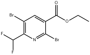 Ethyl 3,6-dibromo-2-(difluoromethyl)pyridine-5-carboxylate Structural