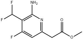Methyl 2-amino-3-(difluoromethyl)-4-fluoropyridine-6-acetate Structural