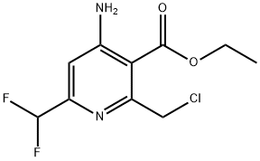Ethyl 4-amino-2-(chloromethyl)-6-(difluoromethyl)pyridine-3-carboxylate Structural
