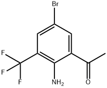 Ethanone, 1-[2-amino-5-bromo-3-(trifluoromethyl)phenyl]- Structural