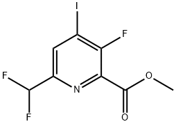 Methyl 6-(difluoromethyl)-3-fluoro-4-iodopyridine-2-carboxylate Structural