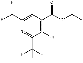 Ethyl 3-chloro-6-(difluoromethyl)-2-(trifluoromethyl)pyridine-4-carboxylate Structural