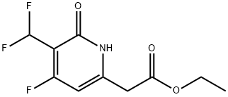 Ethyl 3-(difluoromethyl)-4-fluoro-2-hydroxypyridine-6-acetate Structural